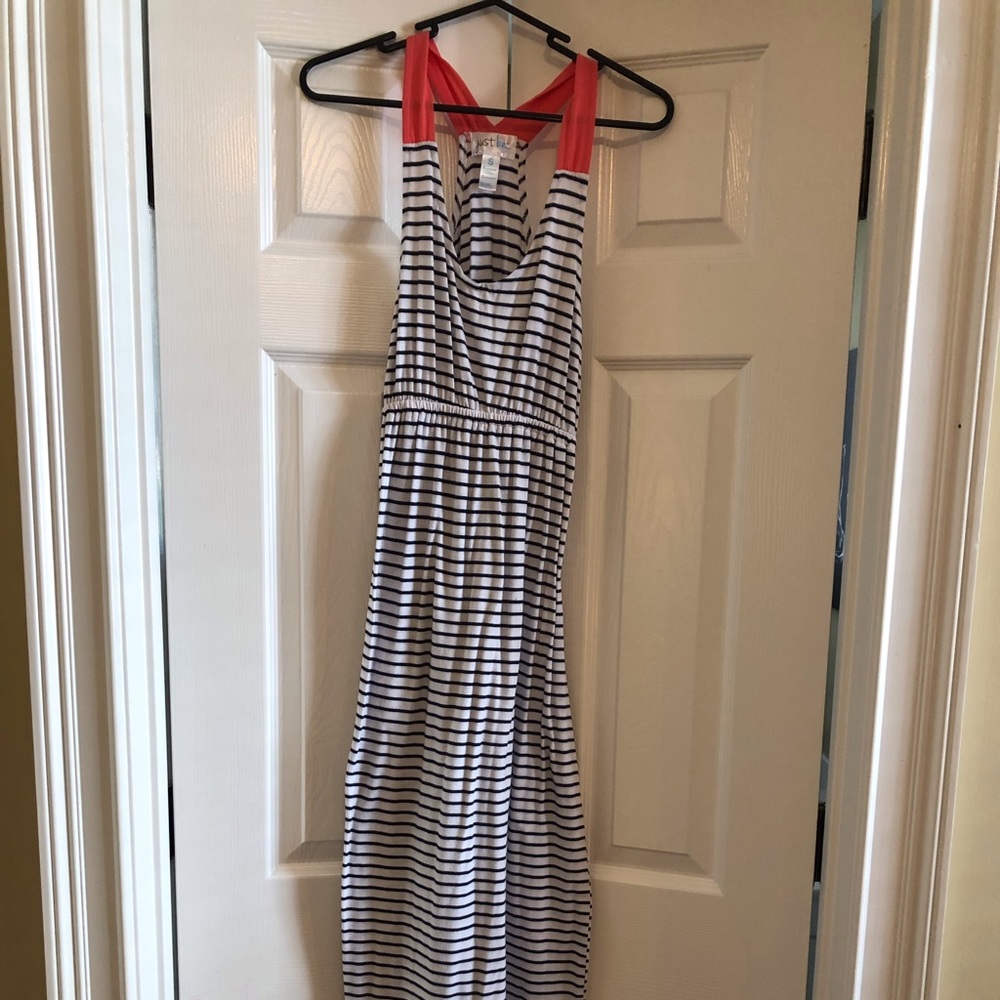 Casual striped maxi dress